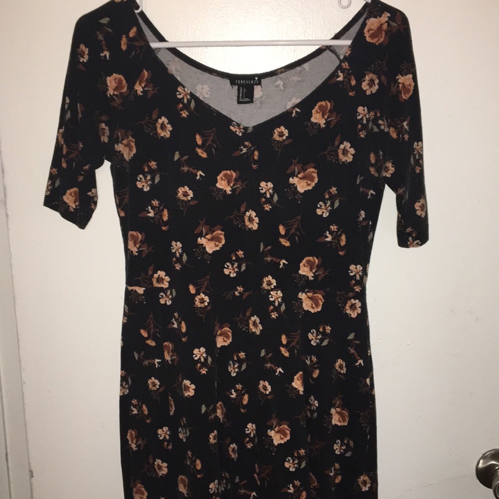 Forever 21 floral skater dress size Large